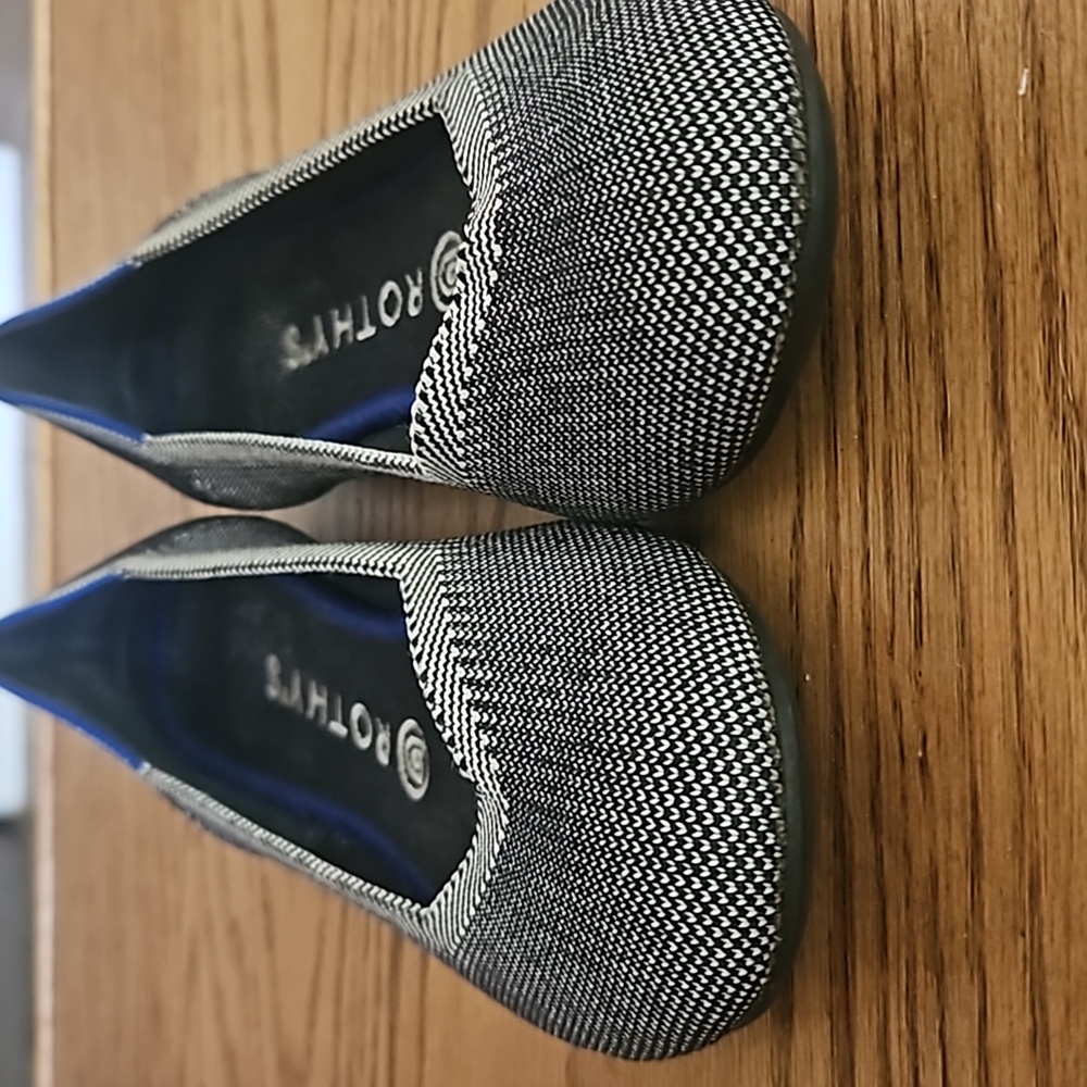 Rothy's Blue Birdseye Round Toe Slip-On Ballet Flats - women's 9 - Picture 5 of 10
